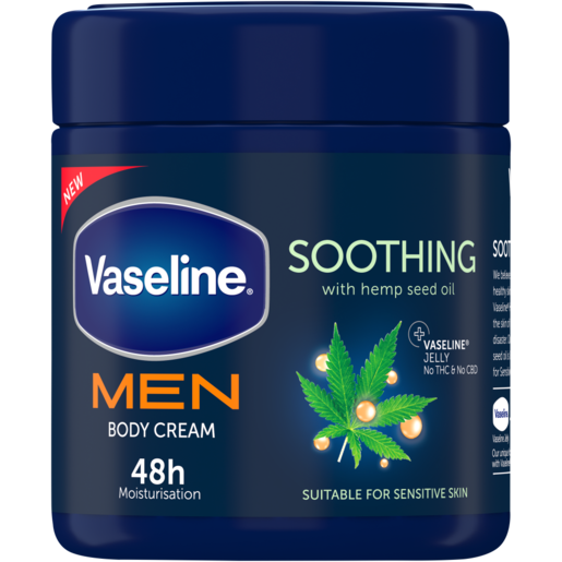 Vaseline Men Soothing Hemp Seed Oil Body Cream 400ml