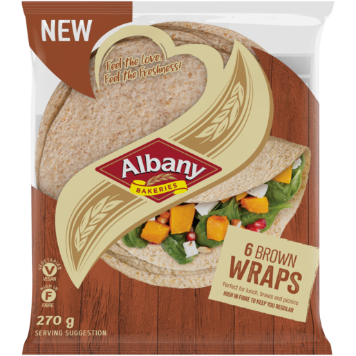 Albany Brown Wheat Wraps 6 x 45g