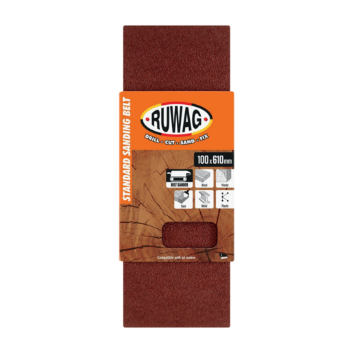 Ruwag P80 Medium Sanding Belts 610mm 3 Pack