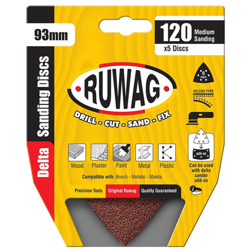 Ruwag 93mm Triangle Sand Abrasive P60