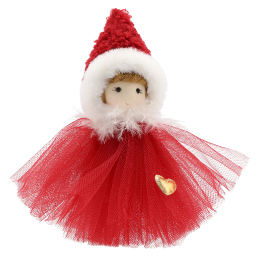 Angel wWth Maroon Hat Christmas Tree Decoration (Assorted Item - Supplied At Random)