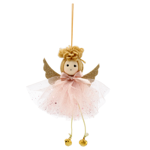 Gold And Pink Angel Christmas Tree Decoration (Assorted Item - Supplied At Random)