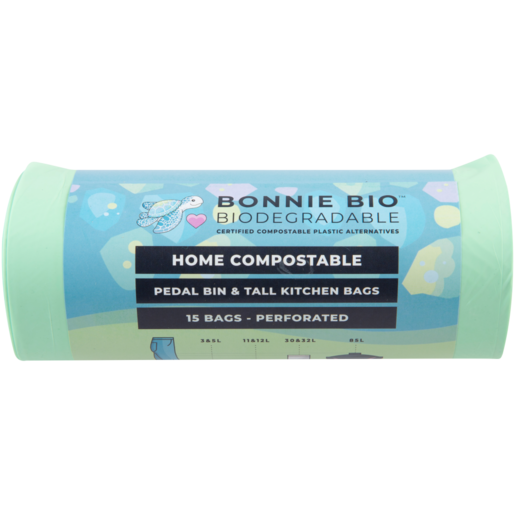 Bonnie Bio Biodegradable Pedal Bin Waste Bags 15 Pack