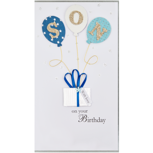 Second Nature Champagne Themed Son Happy Birthday Card