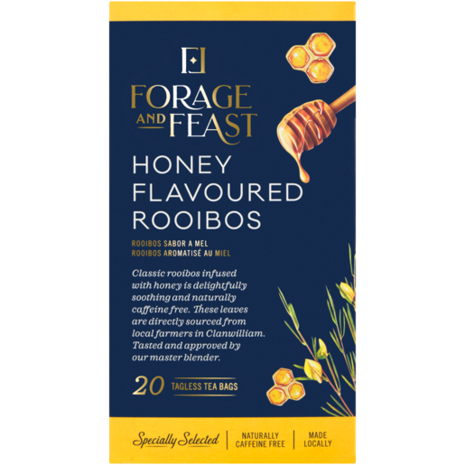 Forage And Feast Honey Flavoured Rooibos Tagless Teabags 20 Pack