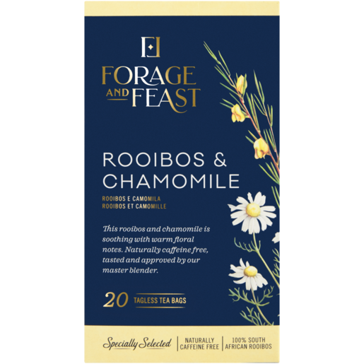 Forage And Feast Rooibos & Chamomile Tagless Teabags 20 Pack