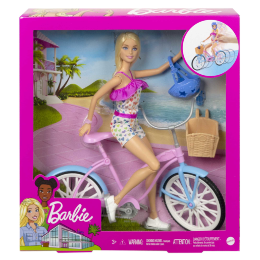 Barbie Doll And Bicycle Playset