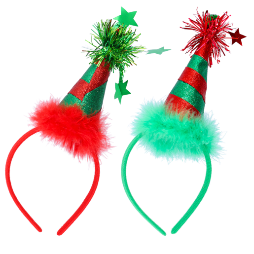 Christmas Festive Red & Green Headband (Assorted Item - Supplied At Random)