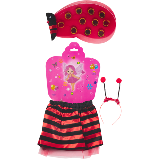 Party Xpress Ladybug Wing & Skirt Dress Me Up Set 2 Piece