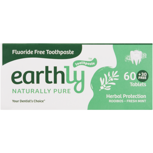 Earthly Naturally Pure Rooibos & Fresh Toothpaste 90 Tablets