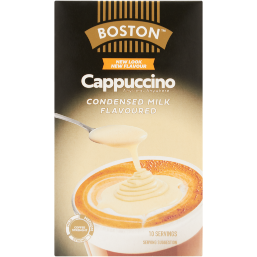 Boston Condensed Milk Flavoured Medium Strength Cappuccino 10 x 18g