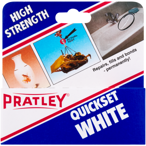 Pratley White High Strength Quickset Glue 2 x 18ml