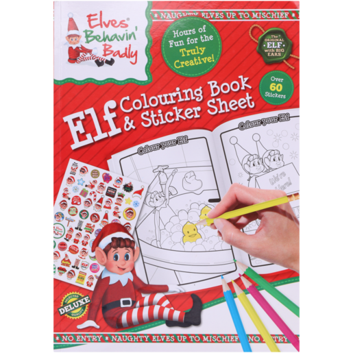 Elves Behavin' Badly Elf Colouring Book 48 Pages