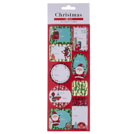 Holographic Christmas Labels 18 Pack