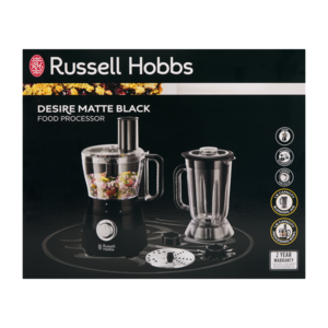 Russell Hobbs Jet Black Retro Blender 800W, Blenders, Food Preparation  Appliances, Appliances, Household