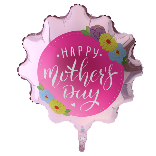 Mother's Day Flowers Pink Flower Print Helium Balloon 48cm
