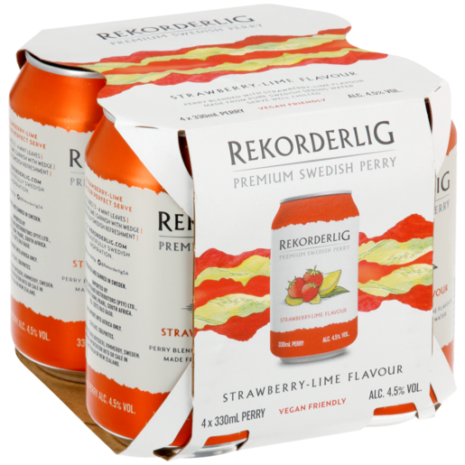 Rekorderlig Strawberry-Lime Perry Cans 4 x 330ml