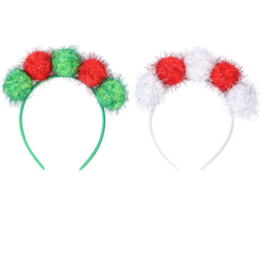 Pom-Poms Christmas Headband (Colour May Vary)