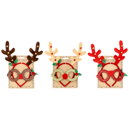 Santa's Choice Glasses And Hat Christmas Accessory (Colour May Vary)