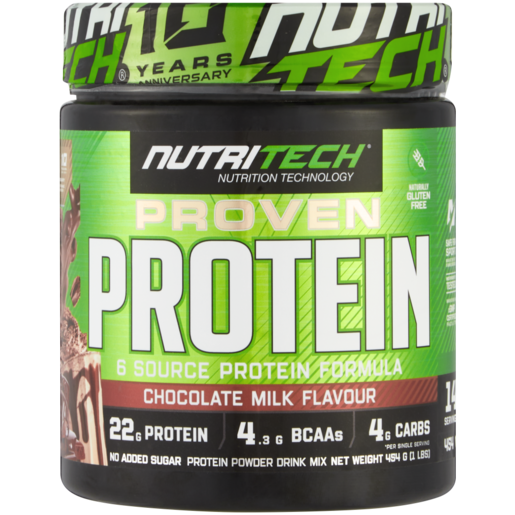 NutriTech Chocolate Milk Flavour Proven Protein Powder Formula 454g