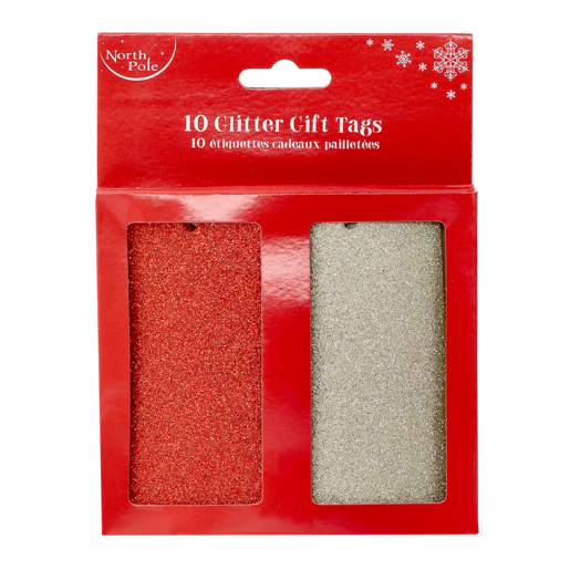 Christmas Glitter Tags 10 Pack