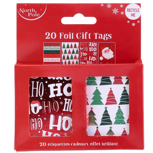 North Pole Christmas Gift Tags 20 Piece