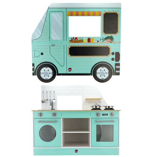 Plum 2-in-1 Wooden Street Food Truck & Kitchen Playset