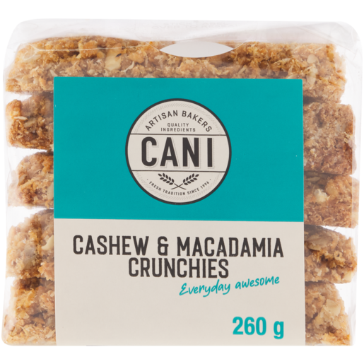 Cani Artisan Bakers Cashew & Macadamia Crunchies 260g
