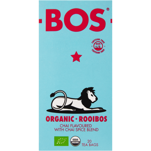 BOS Chai Flavoured Organic Rooibos Tea Bags 20 Pack