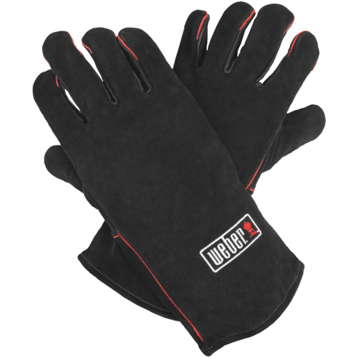 Weber Black Leather Braai Gloves