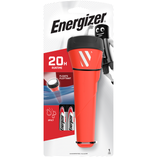 Energizer Waterproof Handheld Flashlight With 2 x AA Batteries