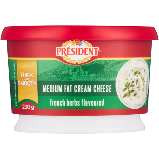 Président French Herbs Medium Fat Cream Cheese 230g