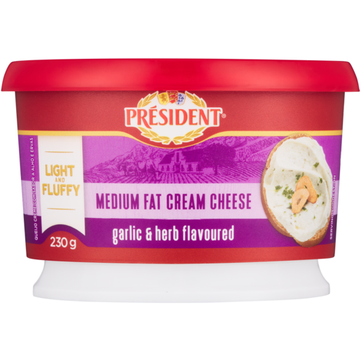 Président Garlic & Herb Medium Fat Cream Cheese 230g