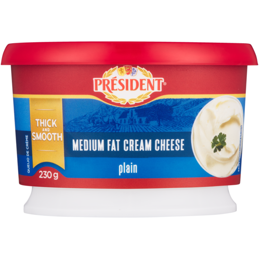 Président Plain Medium Fat Cream Cheese 230g