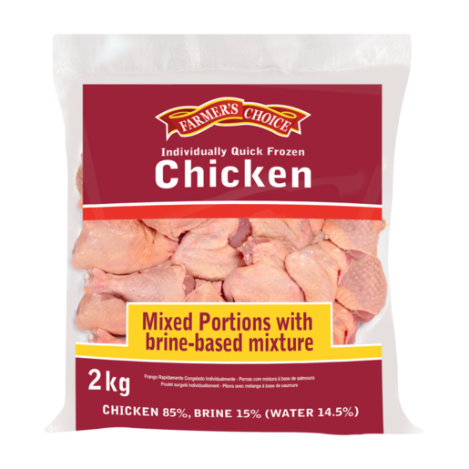 Farmer's Choice Mixed Portions Frozen Chicken 2kg