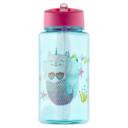 Plastic Bottle With Straw 500ml (Assorted Item - Supplied At Random)