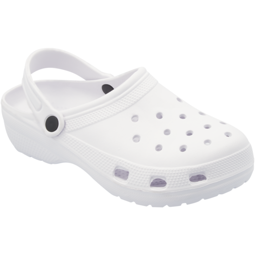 White Ladies Comfo Clog Sandals Size 3-8