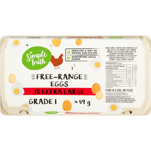 Simple Truth Extra Large Free-Range Eggs 18 Pack