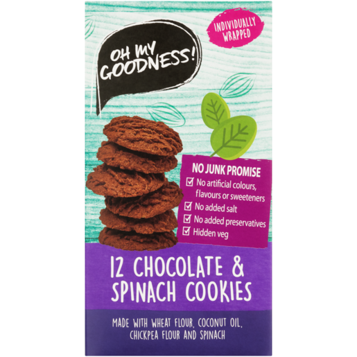 Oh My Goodness! Chocolate & Spinach Cookies 12 Pack