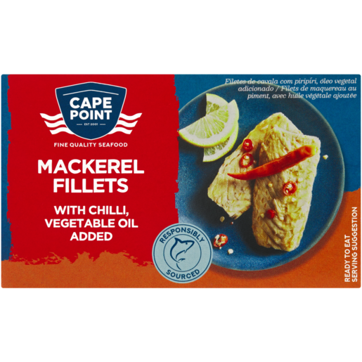 Cape Point Mackerel Fillets With Chilli 125g