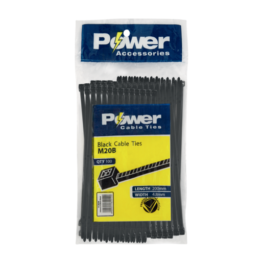 Power Accessories M20B Cable Ties 100 Pack