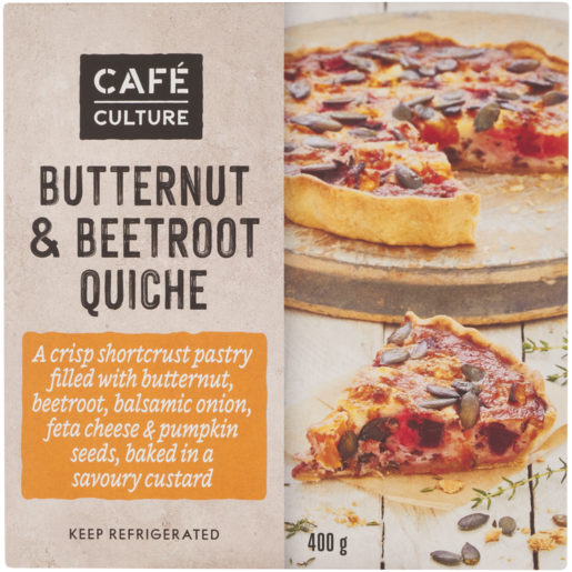 Café Culture Butternut & Beetroot Quiche 400g