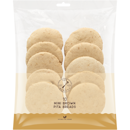The Bakery Brown Mini Pita Breads 10 Pack