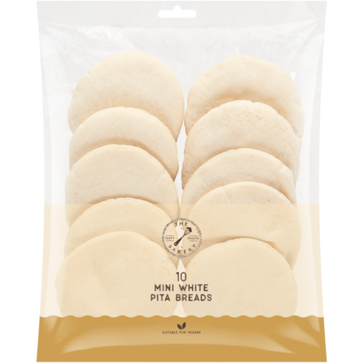 The Bakery White Mini Pita Breads 10 Pack