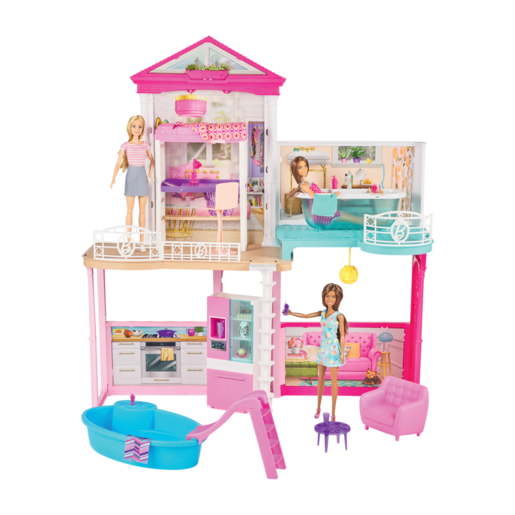 Barbie House Dolls & Accessories Playset 3 Years +