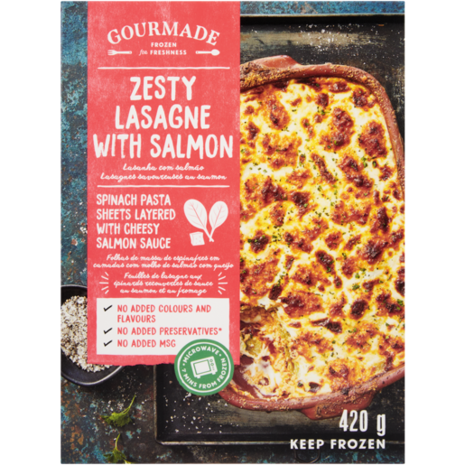Gourmade Frozen Zesty Lasagne With Salmon Ready Meal 420g