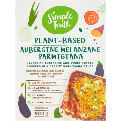 Simple Truth Plant-Based Aubergine Melanzane Parmigiana 400g