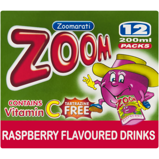 Zoomarati Zoom Raspberry Flavoured Juice 12 x 200ml