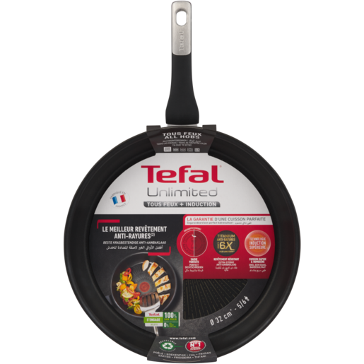 Tefal Unlimited Frying Pan 32cm, Frying & Sautée Pans, Cookware &  Bakeware, Kitchen, Household