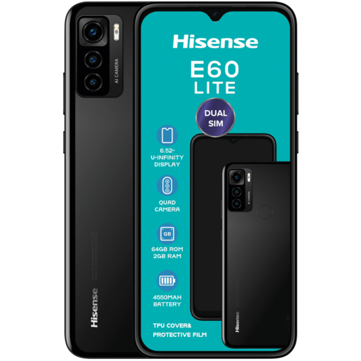 Hisense E60 Lite Black Dual SIM Smartphone 64GB